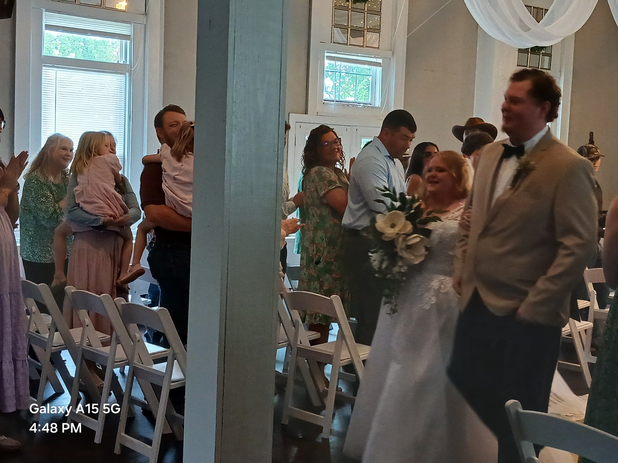 Jacob & Chelsea Mercer Wedding - Bride Walking Aisle
